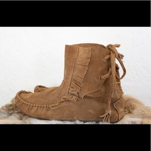 Brown J Crew moccasins size 9